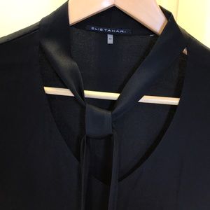 Ellie Tahari Tie Neck Silk Blouse